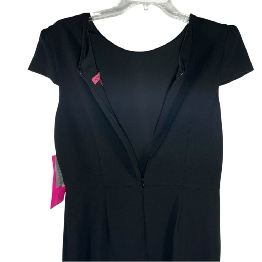 Betsey Johnson puff sleeve scuba crepe dress LBD black nwt size 8 - Picture 5 of 10